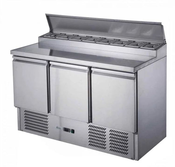 FED-X XGNS1300D 3 Door Pizza Prep Fridge