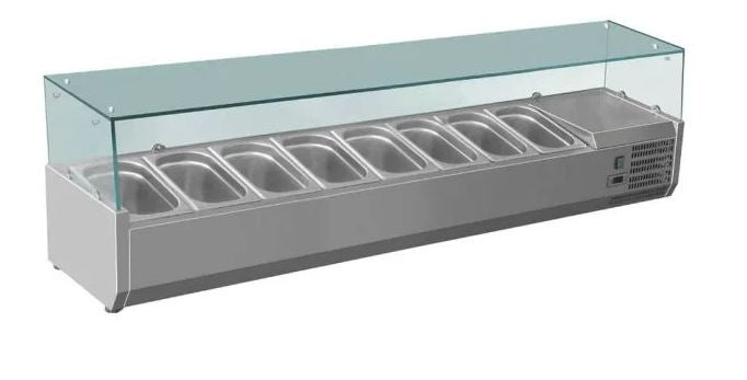 FED-X XVRX1800/380 Flat Glass Salad Bench