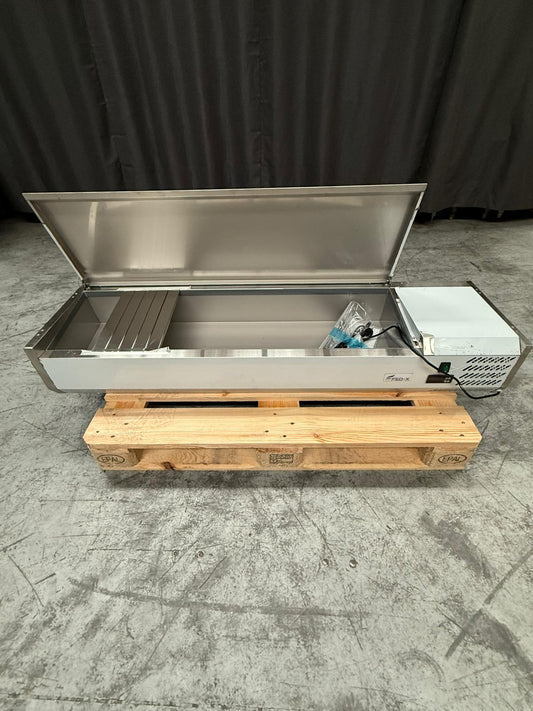 FED-X XVRX1500/380S Salad Bench with Stainless Steel Lid