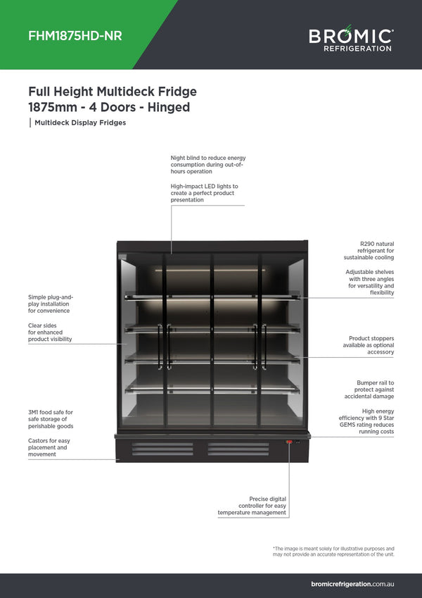 Bromic FHM1875HD-NR - Multideck Fridge