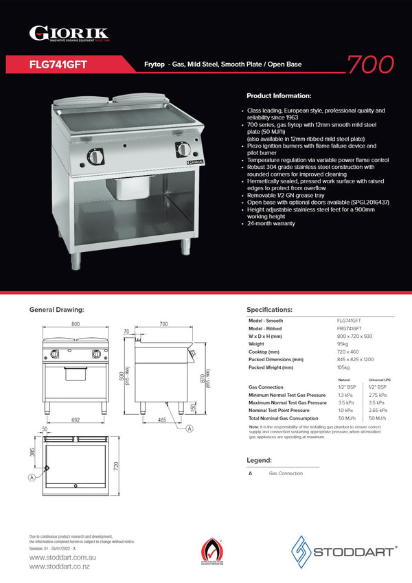 Giorik FLG741GFT - Griddle