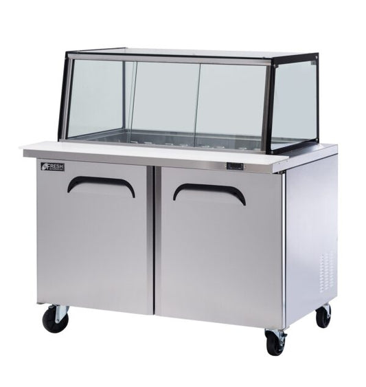 Fresh Refrigeration FMU-48GC - Glass Canopy Salad Prep Fridge