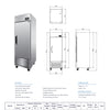 Fresh Refrigeration FRB-23RS - Upright Fridge