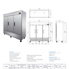 Fresh Refrigeration FRB-72RS - Upright Fridge