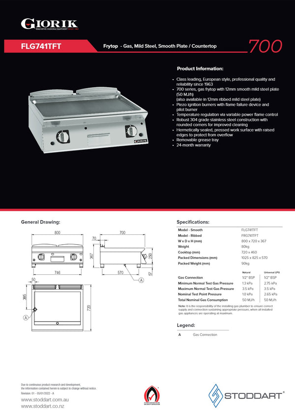 Giorik FRG741TFT - Griddle
