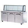 Fresh Refrigeration FSU-72GC - Glass Canopy Salad Prep Fridge