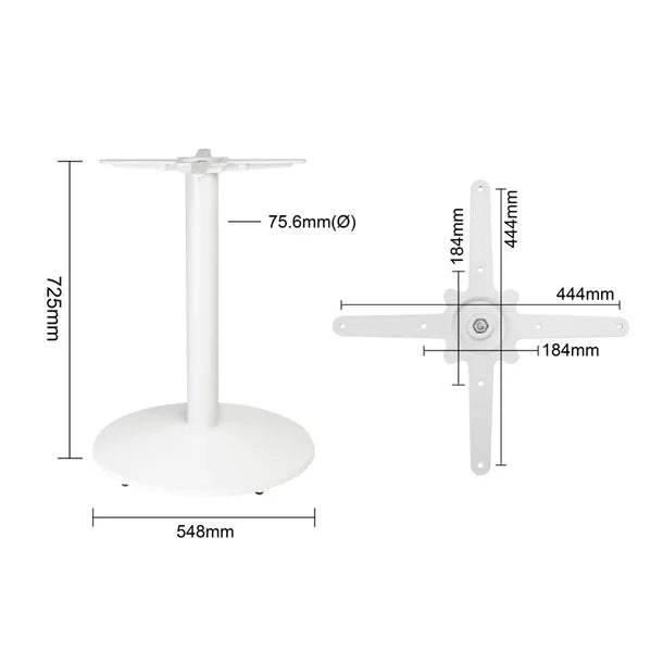 Bolero FT029 - Indoor/Outdoor Cast Iron Round Table Base