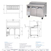 Fresh Refrigeration FTT-1200 - Narrow Pizza Prep Fridge