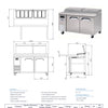 Fresh Refrigeration FTT-1500 - Narrow Pizza Prep Fridge