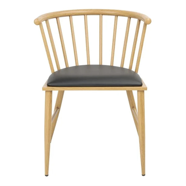 Bolero FU528 - Two Harrowdene Light Wood Effect Padded Interior Chairs
