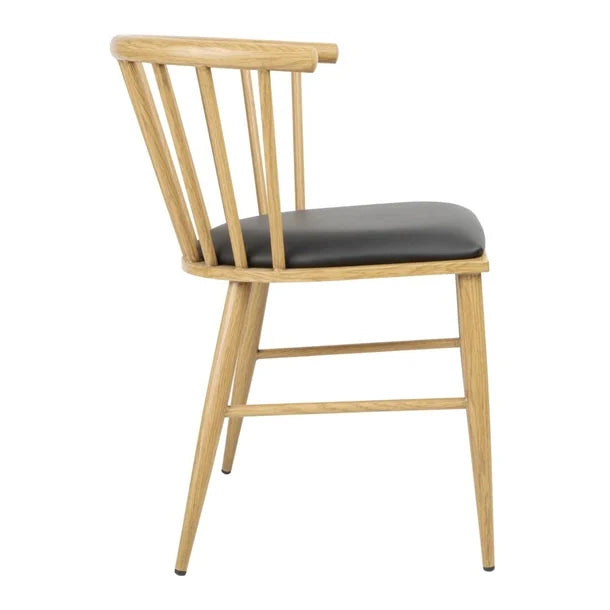 Bolero FU528 - Two Harrowdene Light Wood Effect Padded Interior Chairs