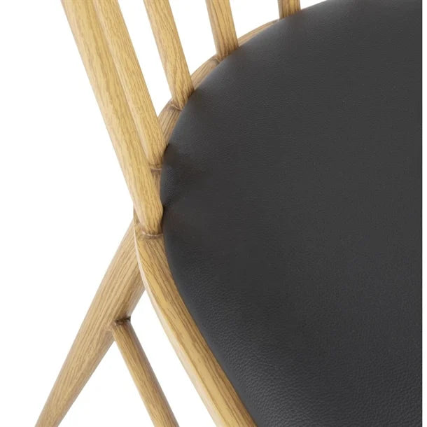 Bolero FU528 - Two Harrowdene Light Wood Effect Padded Interior Chairs