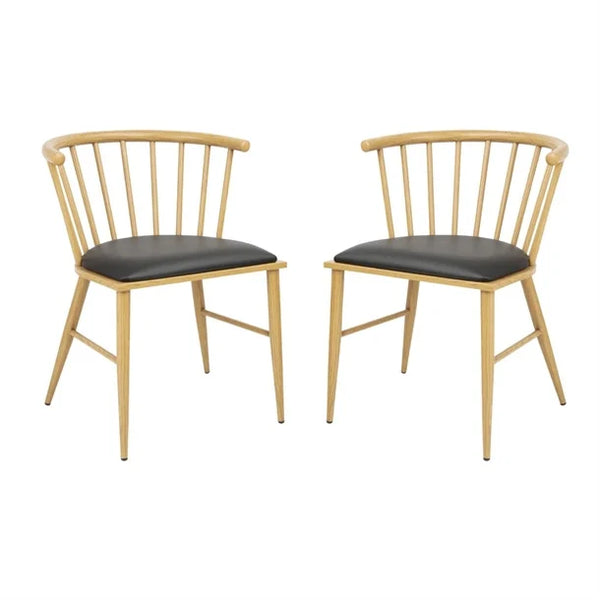 Bolero FU528 - Two Harrowdene Light Wood Effect Padded Interior Chairs