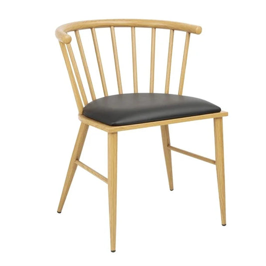 Bolero FU528 - Two Harrowdene Light Wood Effect Padded Interior Chairs