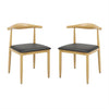 Bolero FU529 - Two Camden Wooden Padded Interior Chairs