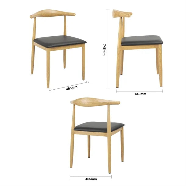 Bolero FU529 - Two Camden Wooden Padded Interior Chairs