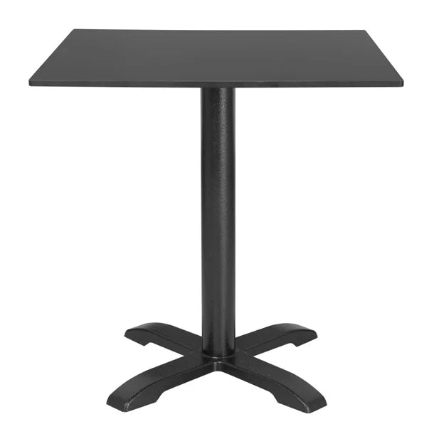 Bolero FU530 - Matte Black Square Outdoor Table Top 700mm