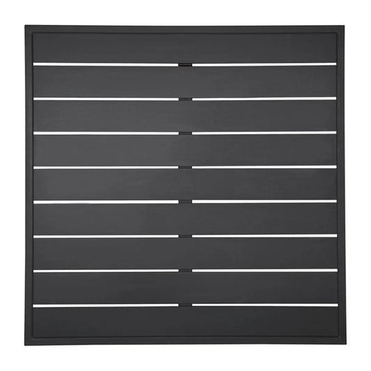 Bolero FW599 - Black Square Aluminium Table Top 700mm