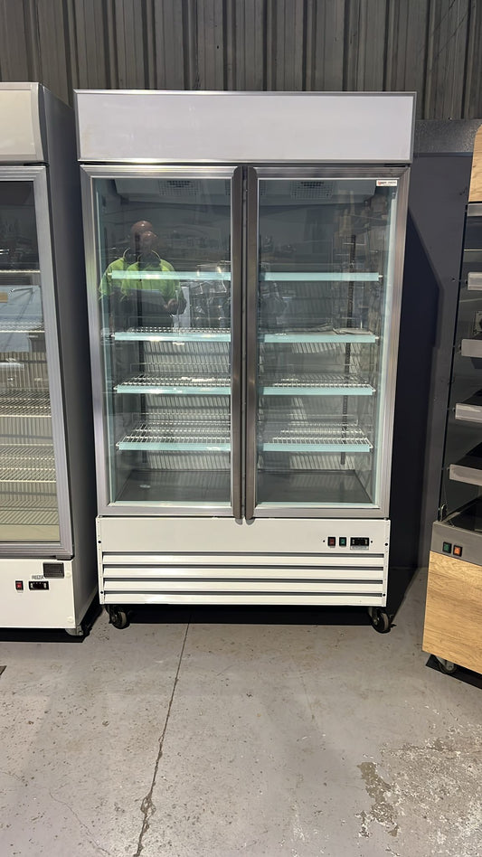 Mitchel G768BM2F 2 Glass Door Fridge