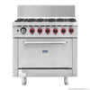 Gasmax GBS6TS - 6 Burner Range Oven