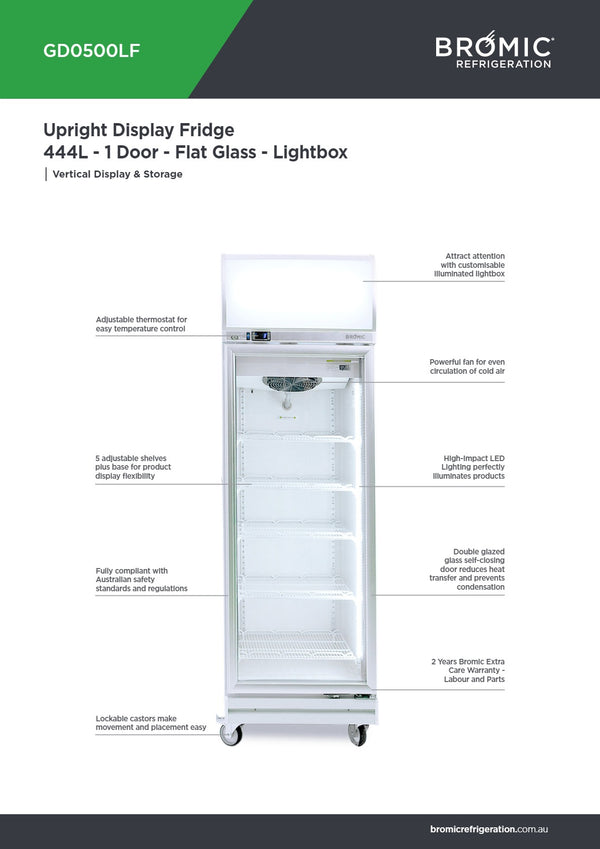 Bromic GD0500LF - Upright Display Fridge