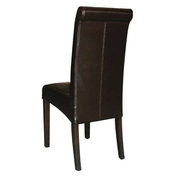 Bolero GF956 - Two Curved Back Leather Dining Chairs