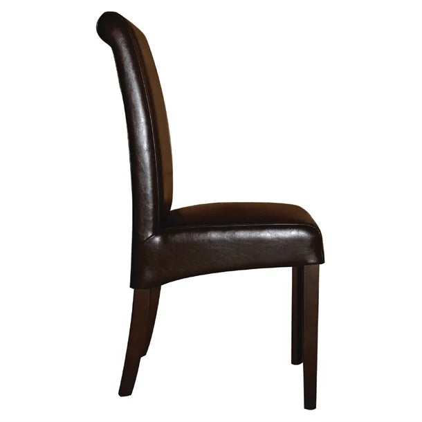 Bolero GF956 - Two Curved Back Leather Dining Chairs