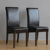 Bolero GF956 - Two Curved Back Leather Dining Chairs