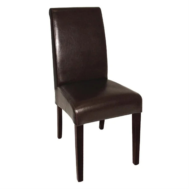 Bolero GF956 - Two Curved Back Leather Dining Chairs