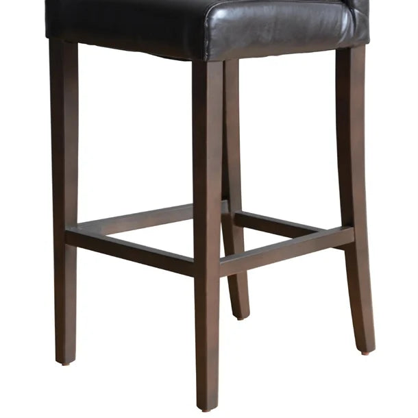 Bolero GG652 - Faux Leather High Bar Stool with Full Back