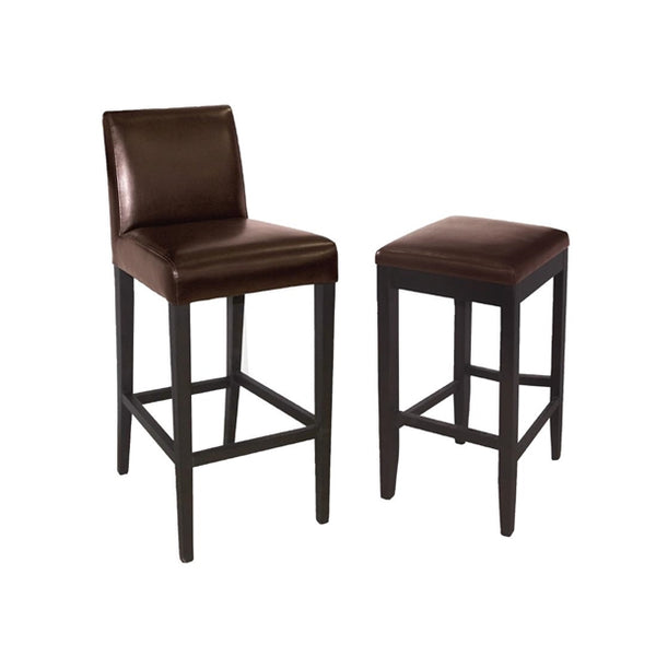Bolero GG652 - Faux Leather High Bar Stool with Full Back