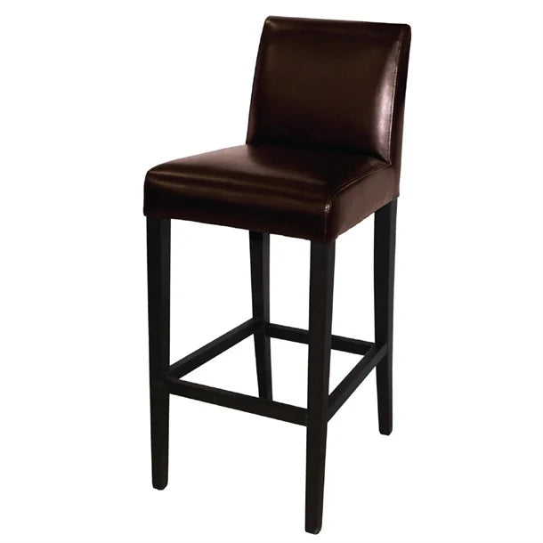 Bolero GG652 - Faux Leather High Bar Stool with Full Back
