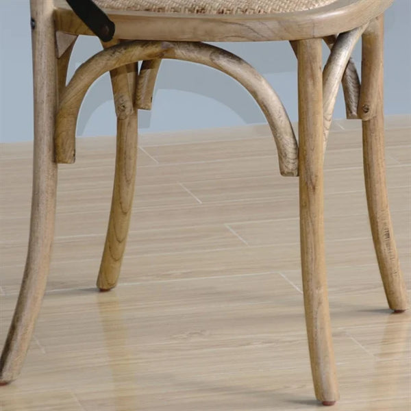 Bolero GG656 - Two Wooden Dining Chairs with Metal Cross Backrest