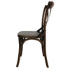 Bolero GG658 - Two Wooden Dining Chairs with Metal Cross Backrest