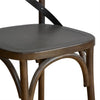 Bolero GG658 - Two Wooden Dining Chairs with Metal Cross Backrest