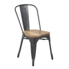 Bolero GG708 - Four Steel Dining Side Chairs With Wooden Seat Pads