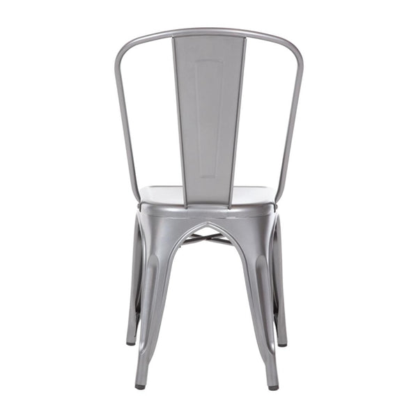 Bolero GL329 - Four Gun Metal Grey Bistro Side Chairs