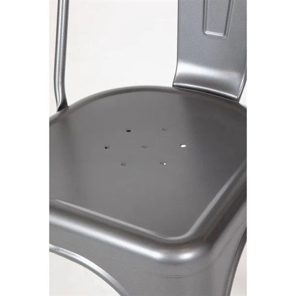 Bolero GL329 - Four Gun Metal Grey Bistro Side Chairs