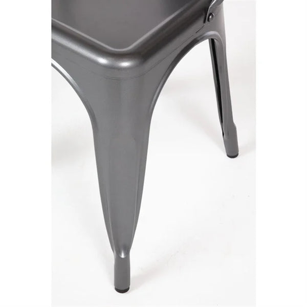 Bolero GL329 - Four Gun Metal Grey Bistro Side Chairs