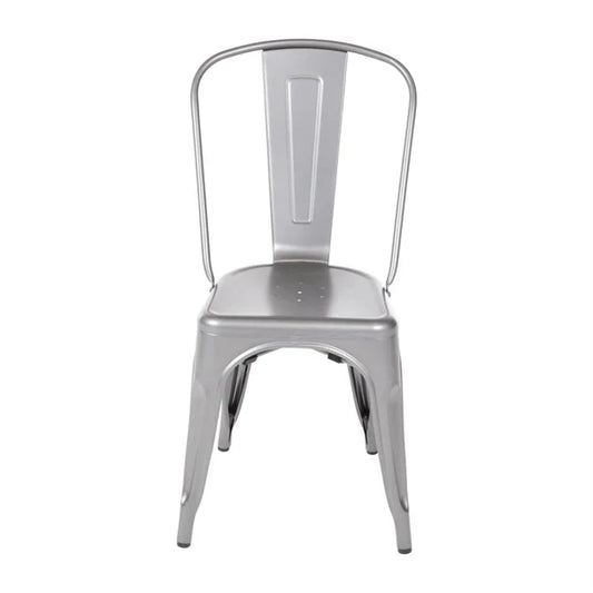 Bolero GL329 - Four Gun Metal Grey Bistro Side Chairs