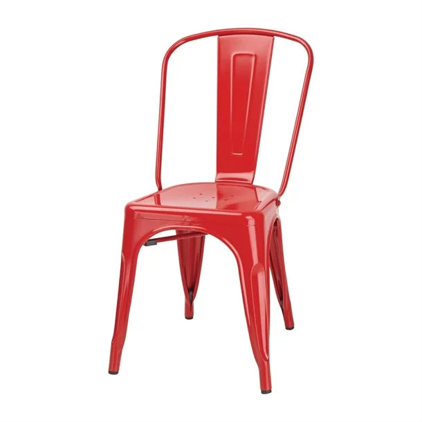 Bolero GL330 - Four Red Bistro Side Chairs