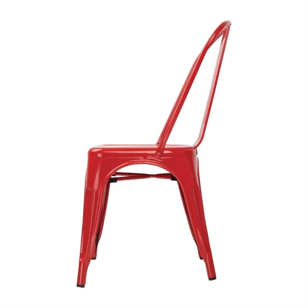 Bolero GL330 - Four Red Bistro Side Chairs