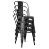 Bolero GL331 - Four Black Bistro Side Chairs