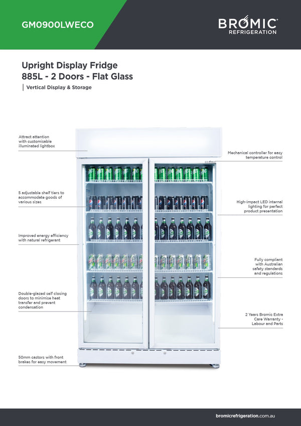 Bromic GM0900LWECO - Upright Display Fridge