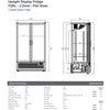 Bromic GM1100B-NR - Upright Display Fridge