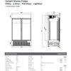 Bromic GM1100LB-NR - Upright Display Fridge