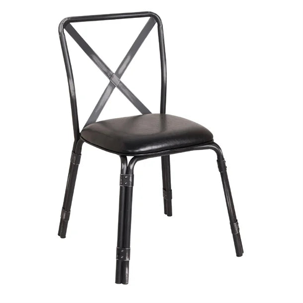 Bolero GM646 - Four Steel Chairs with Black PU Seats