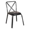 Bolero GM646 - Four Steel Chairs with Black PU Seats