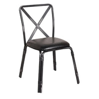 Bolero GM646 - Four Steel Chairs with Black PU Seats