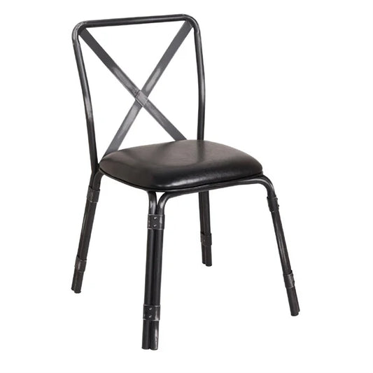 Bolero GM646 - Four Steel Chairs with Black PU Seats